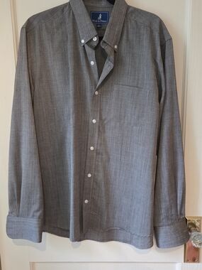 Wool & Prince Men's Gray Button-Down Shirt — Classic Casual